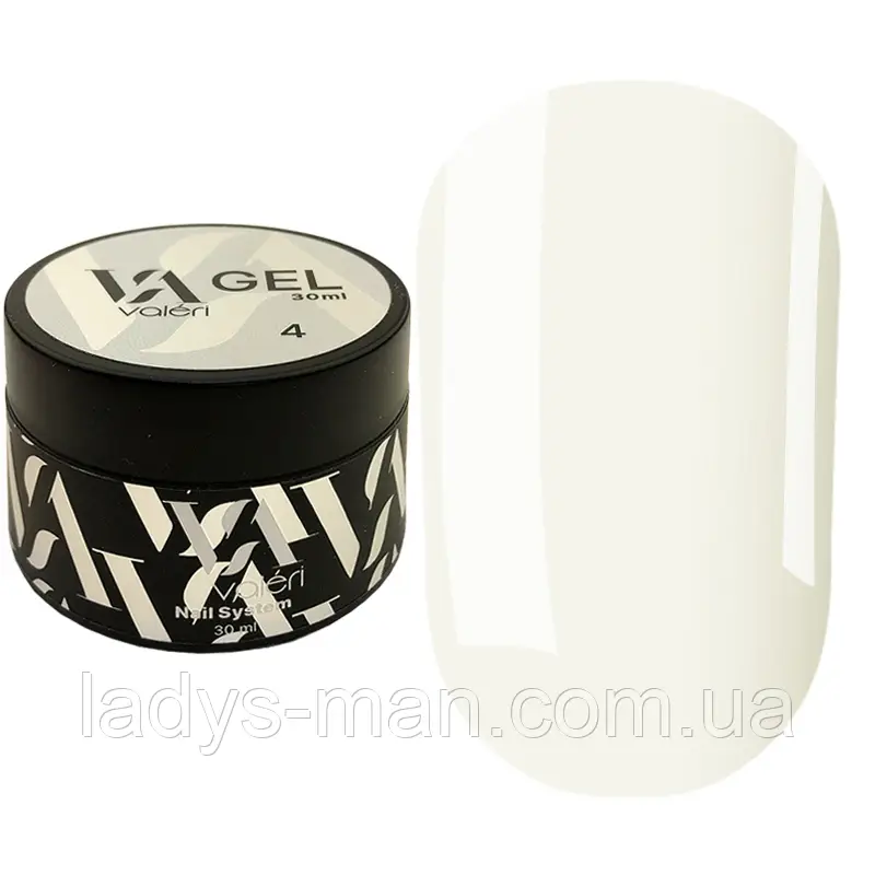 Гель для нарощування Valeri Builder Gel Milk 4 (молочний), 30 мл