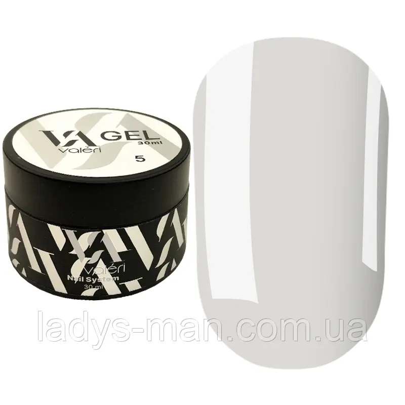 Гель для нарощування Valeri Builder Gel Clear 5 (прозорий), 30 мл