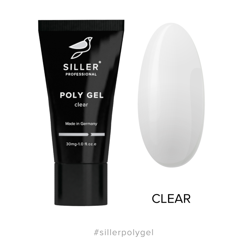 Siller Poly Gel CLEAR – полігель для нігтів прозорий, 30мл