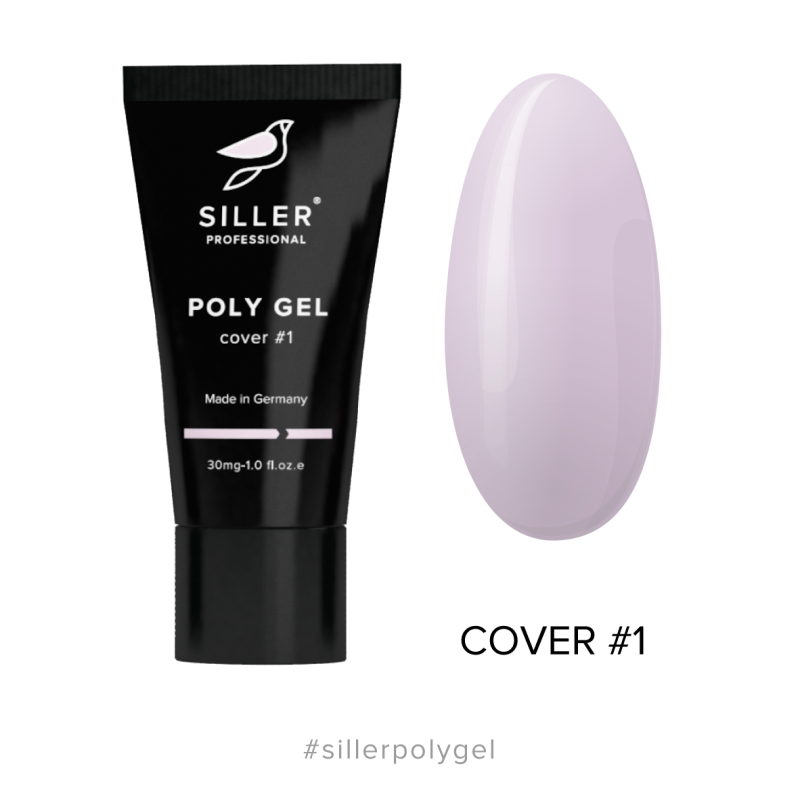 Siller Poly Gel Cover №1 – полігель для нігтів (блідо-рожевий), 30мл