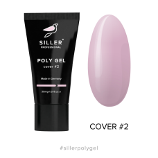 Siller Poly Gel Cover №2 – полігель для нігтів (рожево-персиковий), 30мл