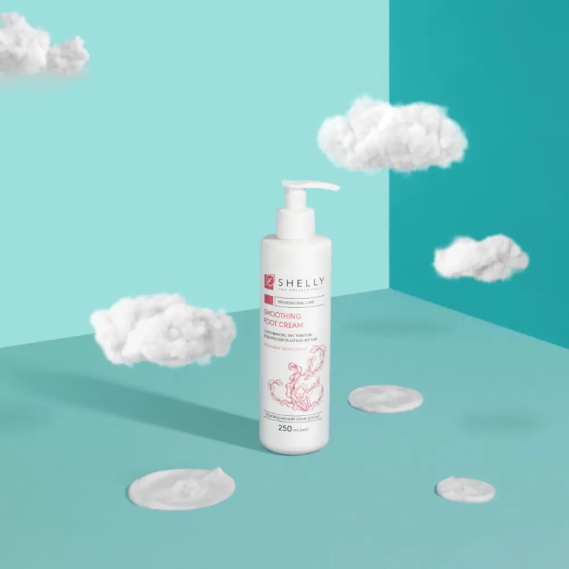 Пом“якшувальний крем Shelly для ніг сечовиною, екстрактом водоростей і олією аргани, 250 мл