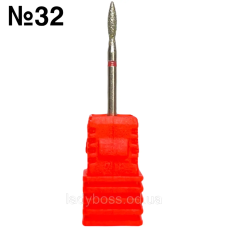 Насадка-фреза з алмазним напиленням для манікюру і педикюру Червоний №32