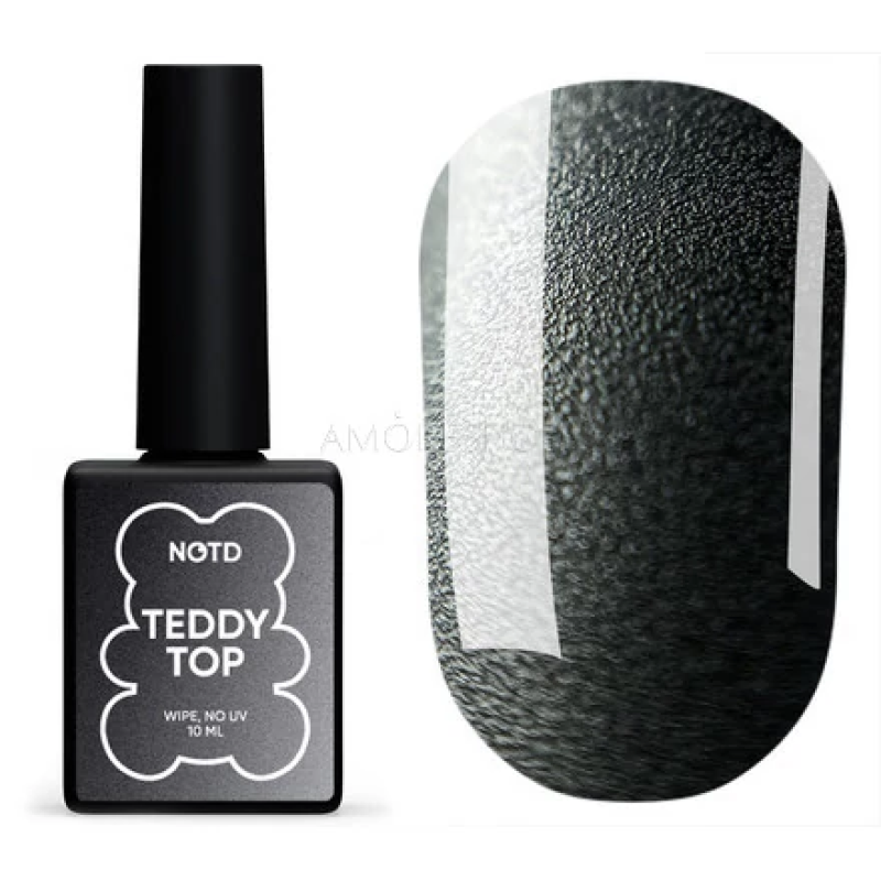 Nails Of The Day Топ для нігтів TEDDY TOP - матовий плюшевий топ з липким шаром, 10 мл Nails Of The Day Топ для нігтів TEDDY TOP - матовий плюшевий топ з липким шаром, 10 мл