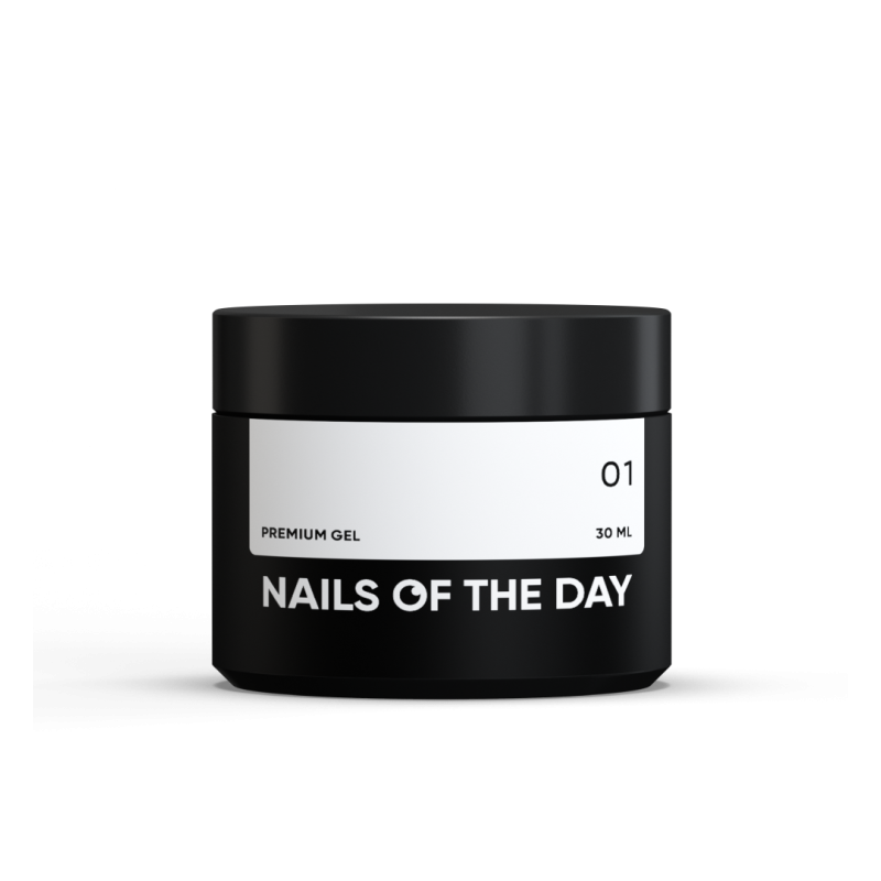 NAILSOFTHEDAY Premium gel 01 білий — молочний будівельний гель, 30 мл