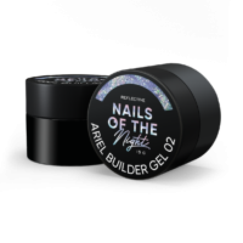 NAILSOFTHENIGHT Ariel gel 02 — будівельний гель з різнокольоровими пластівцями юкі для нігтів, 15 г