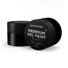 NAILSOFTHEDAY Premium gel paint Black no wipe — гель-фарба без липкого шару, 5 мл