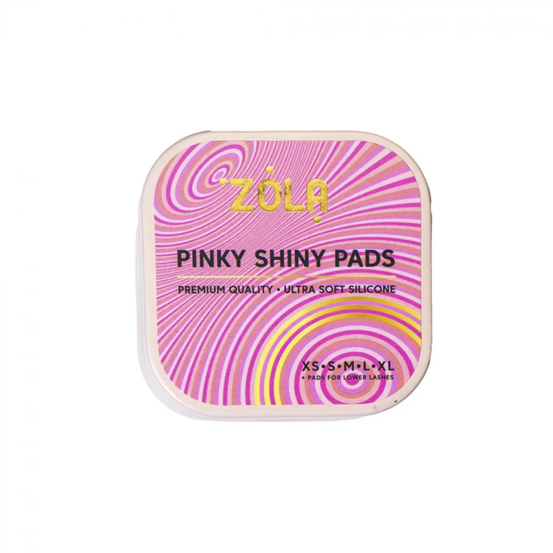 НАБІР валиків БІГУДІ СИЛІКОНОВИХ ZOLA PINKY SHINY PADS (XS, S, M, L, XL)