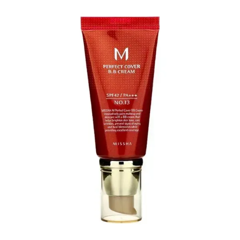 ВВ Крем Матуючий З Ідеальним Покриттям Missha M Perfect Cover BB Cream SPF42 PA+++ 50ml, 13 відтінок молочний