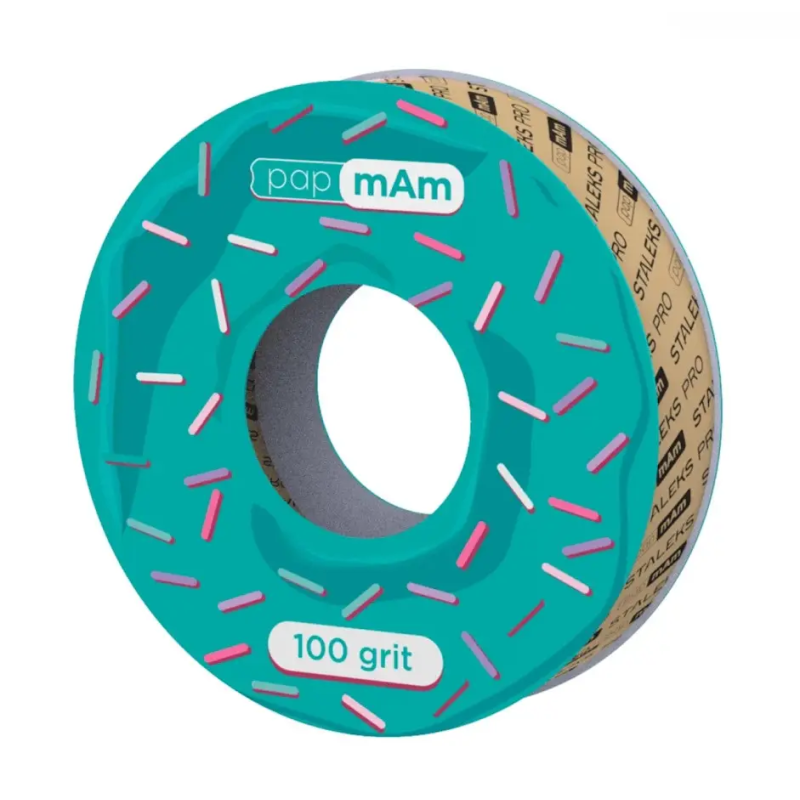 Запасной блок для файл-ленты на 100 грит. (пончик) papmAm Staleks Pro Expert белый для пластиковой катушке